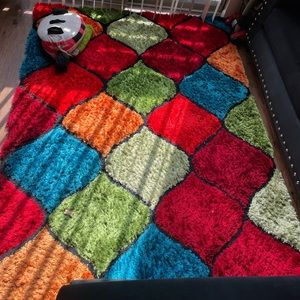 Multi-color living room rug